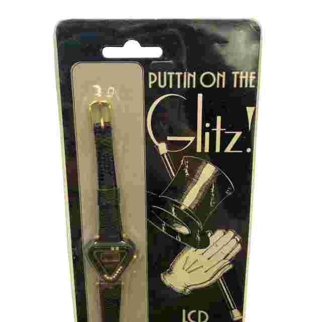 Vintage Quintel Glitz LCD Digital Watch Black Retro 90’s Bedazzled NEW