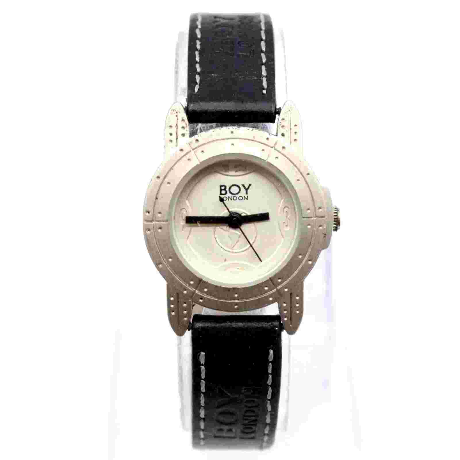 Boy London Watch Womens Silver Tone Stainless Steel Classic White Map Dial Rare