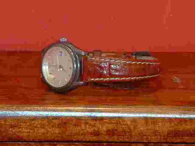 Pre-Owned Women’s Dakota 925 Sterling Silver Case Leather Band Date Watch