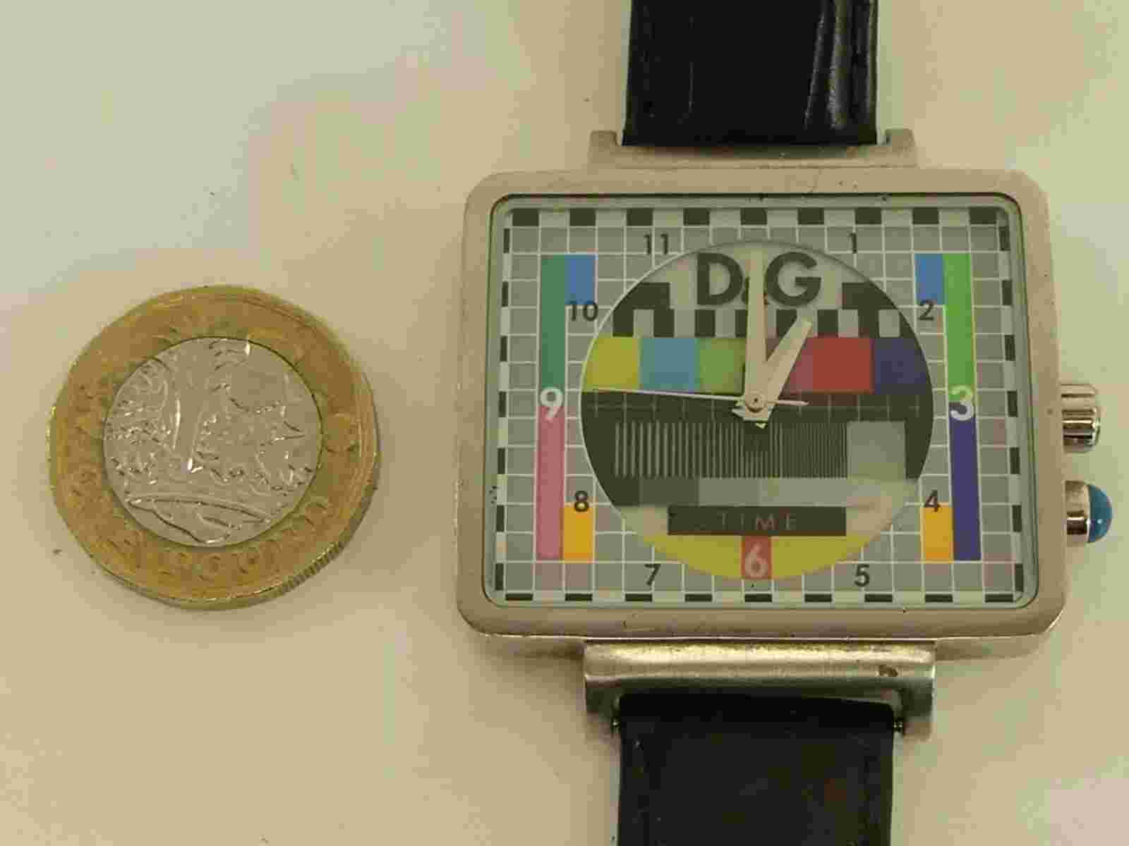 (refW94) Women's D&G Medicine Man Retro Y2K Test Card DW0197 Wristwatch New Batt
