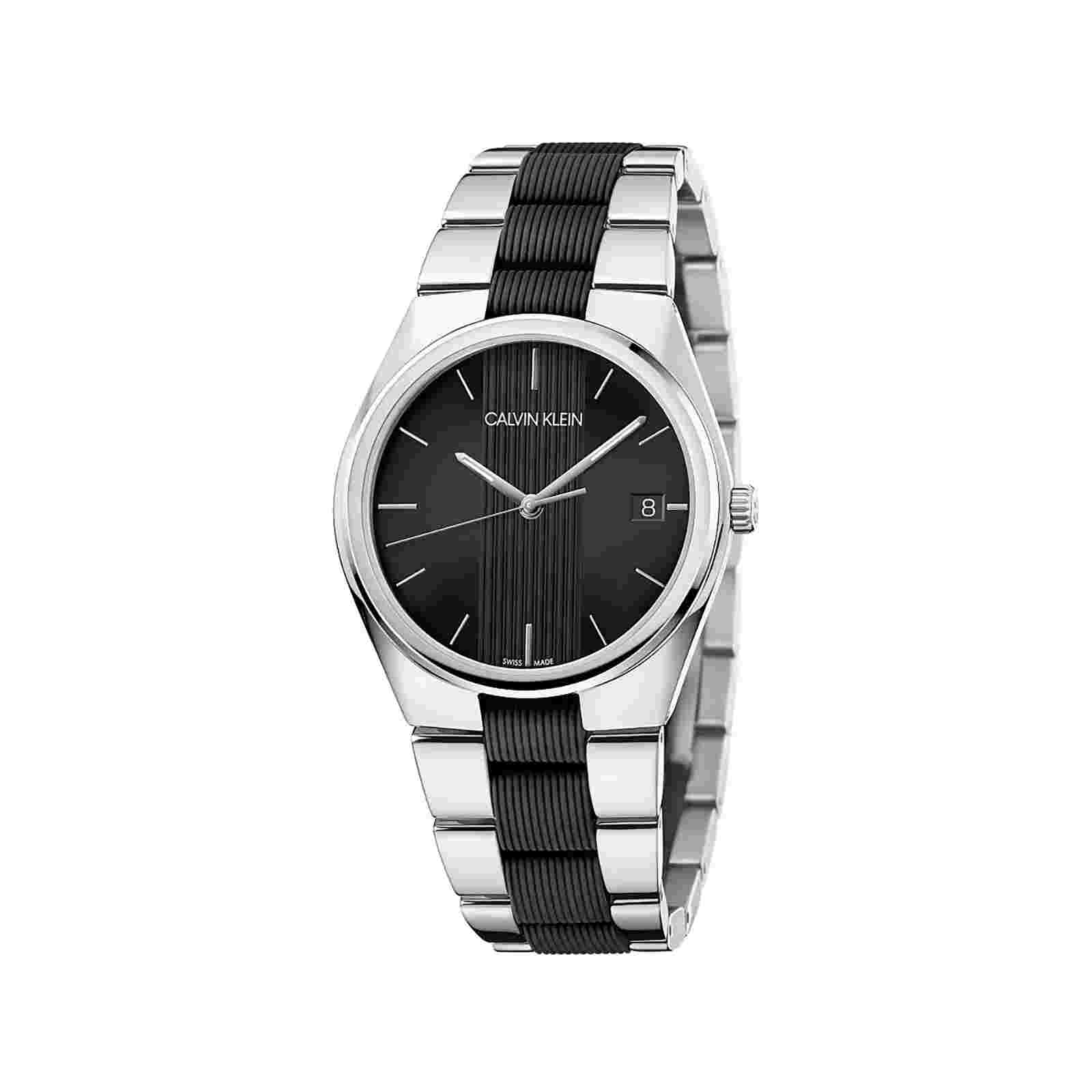 Womens Wristwatch CK CALVIN KLEIN CONTRAST K9E231B1 Steel Black SWISS MADE