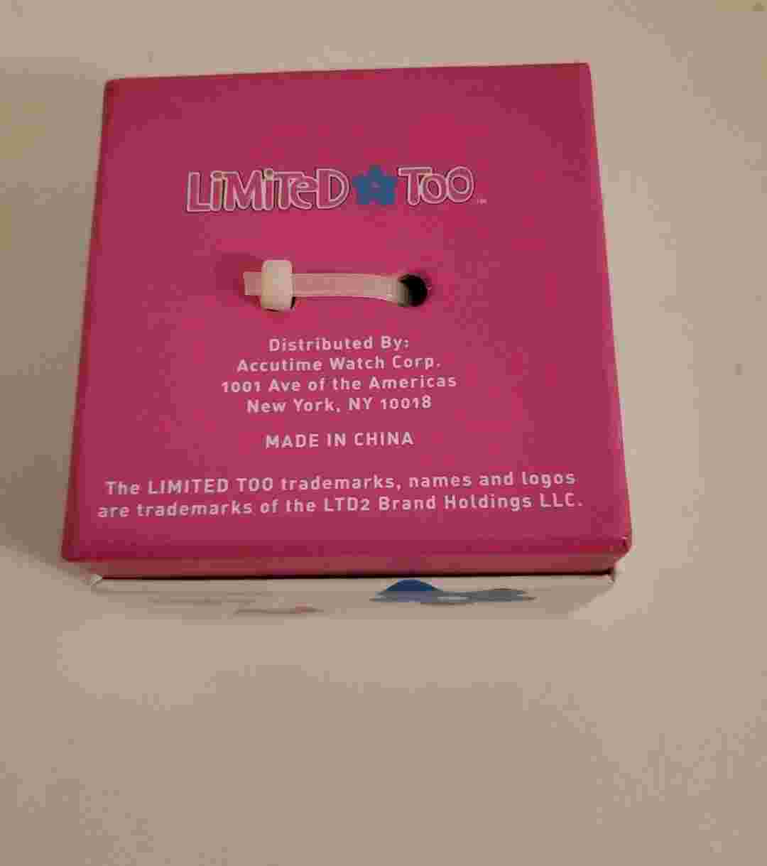 NEW in Box Girls Limited Too Analog Watch LMT40023KL Black Resin band  WORKS