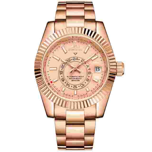 Paulareis Luxury Automatic Watch Men's Stainless Steel Waterproof Diver Luminous