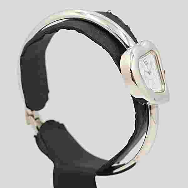 YVES SAINT LAURENT DEAD STOCK CLASS 07A14863 HEART WHITE DIAL QZ BANGLE WATCH