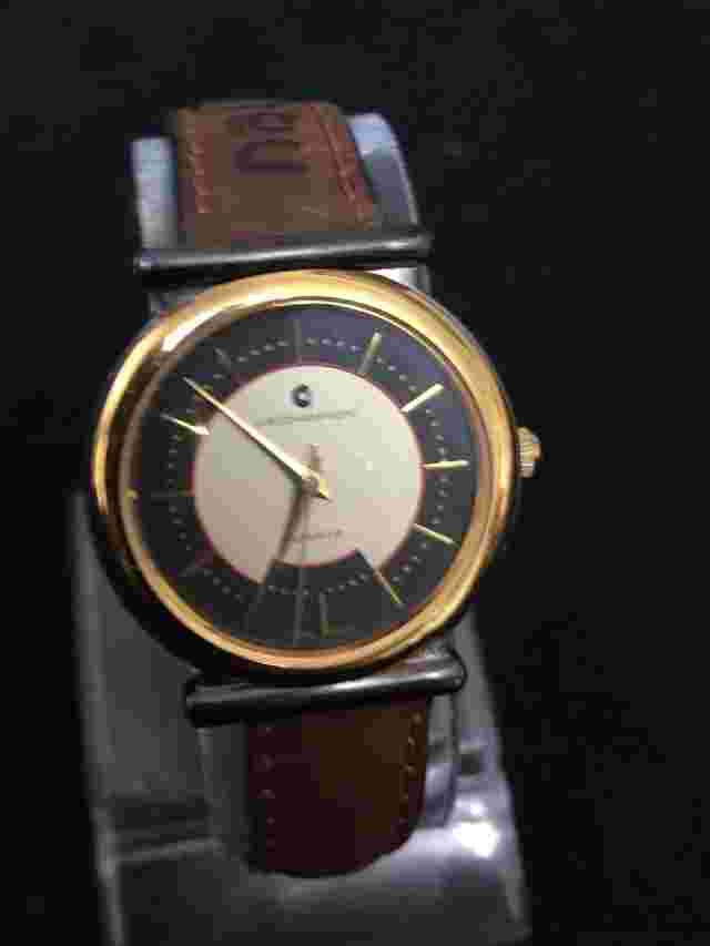Jb Champion Ladies Watch Two Tone Face 30 Mm Case Brown Leather Band,Very clean
