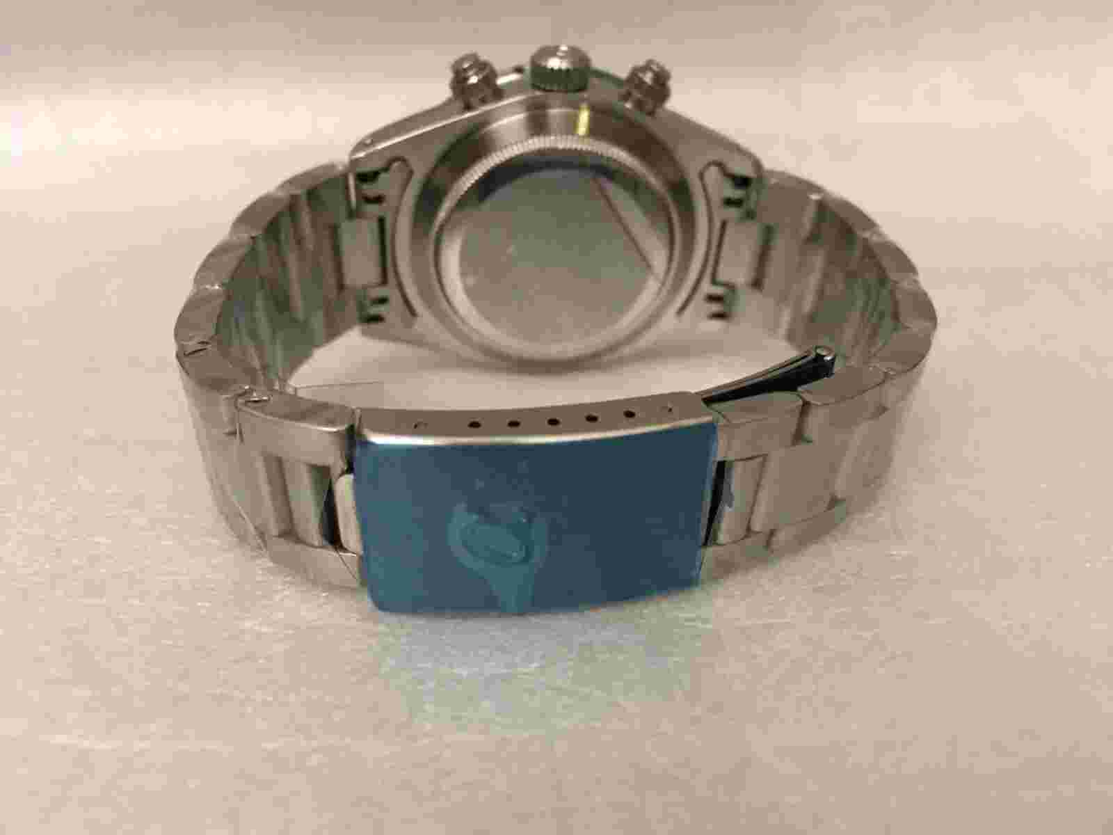 New ALPHA WATCH IVORY DIAL PAUL NEWMAN MECHANICAL Chronograph