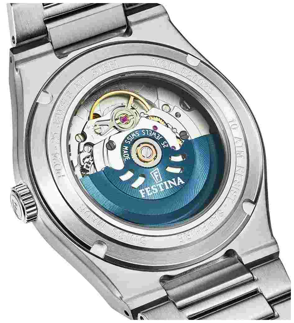 Festina Swiss RIVÉ Stainless Steel 40mm Automatic Wristwatch F20053-2