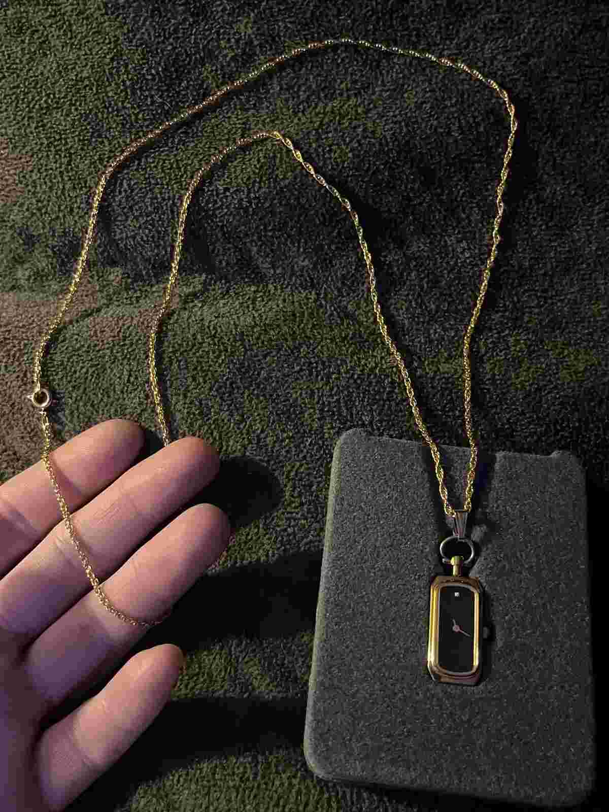 Colibri Incabloc 17 Jewel Quartz Necklace Pocket Watch Gorgeous &Vintage