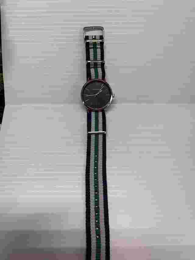 Asos Blue Watch Blue Nylon Band & Dial, unrvlld/spply,New Battery