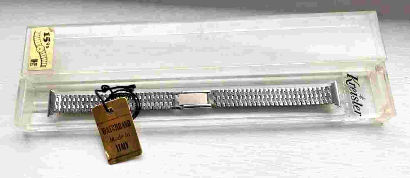 Vintage NOS  Kreisler Stainless Steel - Made In Italy Ladies Wristwatch Band
