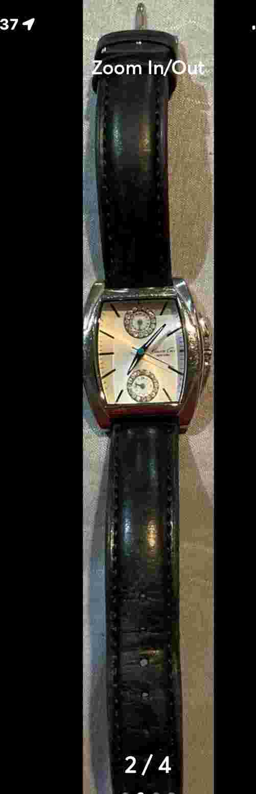 Vintage Kenneth Cole  New York men’s  wrist watch with black leather band