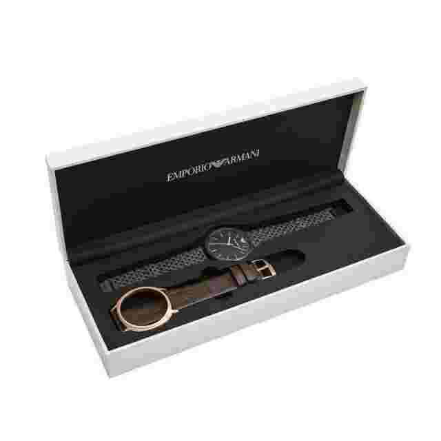 Emporio Armani AR80021 Mens Brown Analogue Watch 41mm