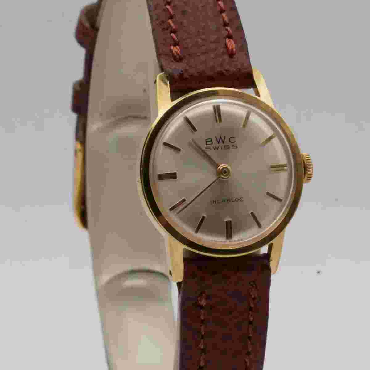 Bwc Handaufzug Women Watch Steel 25mm Vintage Leather Band Vintage Cream