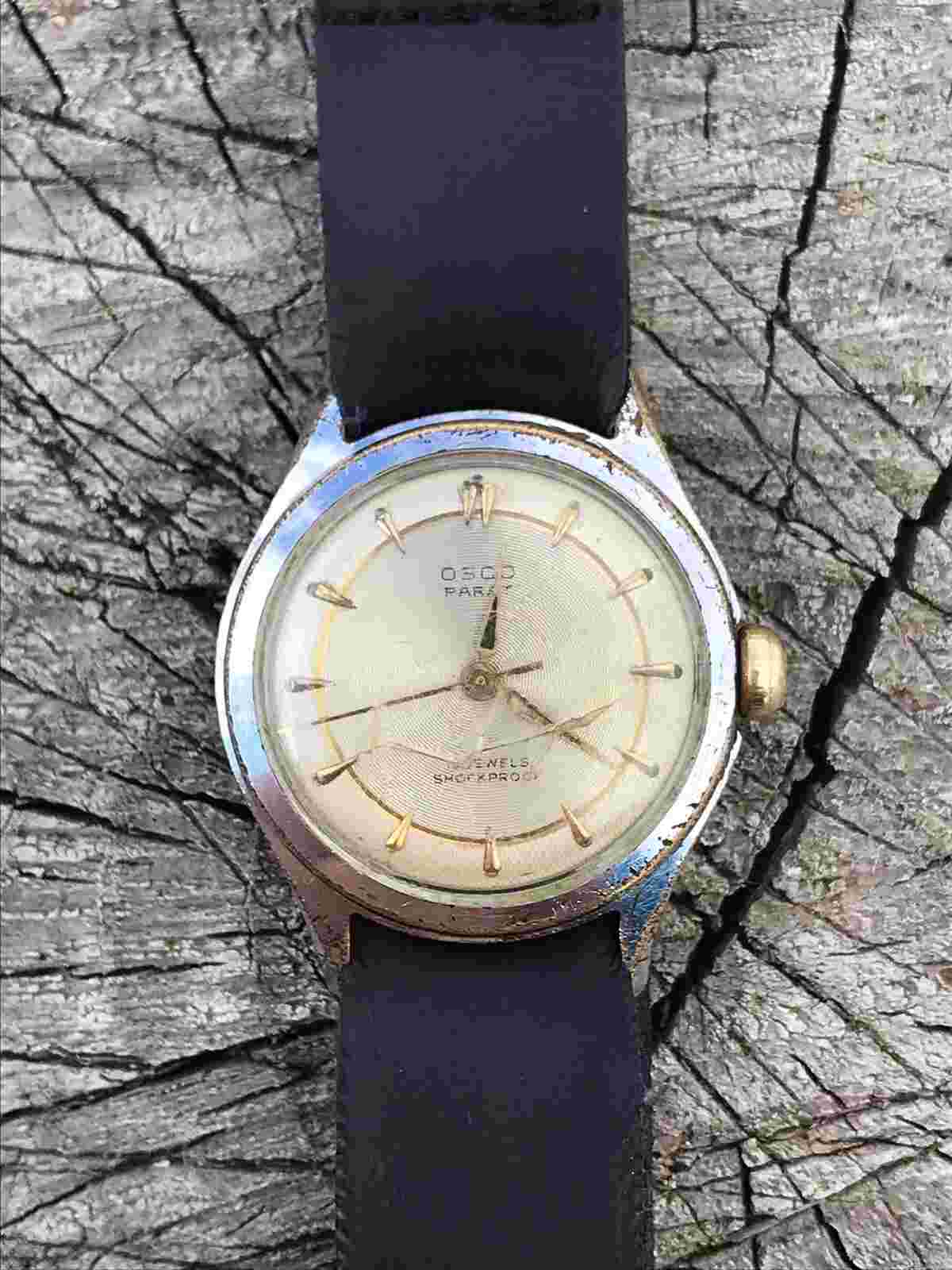 Vintage Osco Parat 19 Jewels Wrist Watch Man’s Old Rare Retro Shockproof