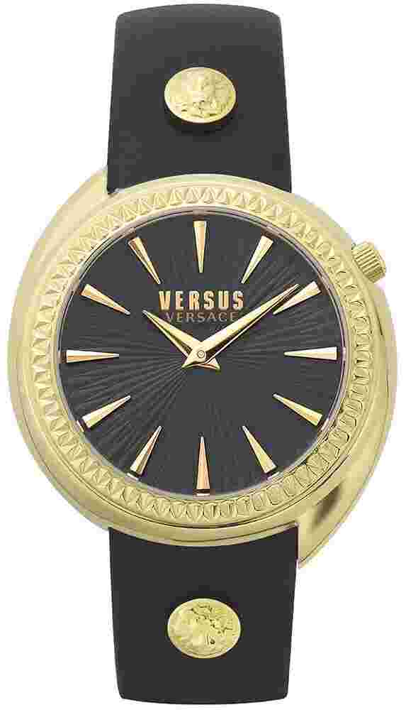 Womens Wristwatch VERSUS By Versace TORTONA VSPHF0320 Leather Black Golden