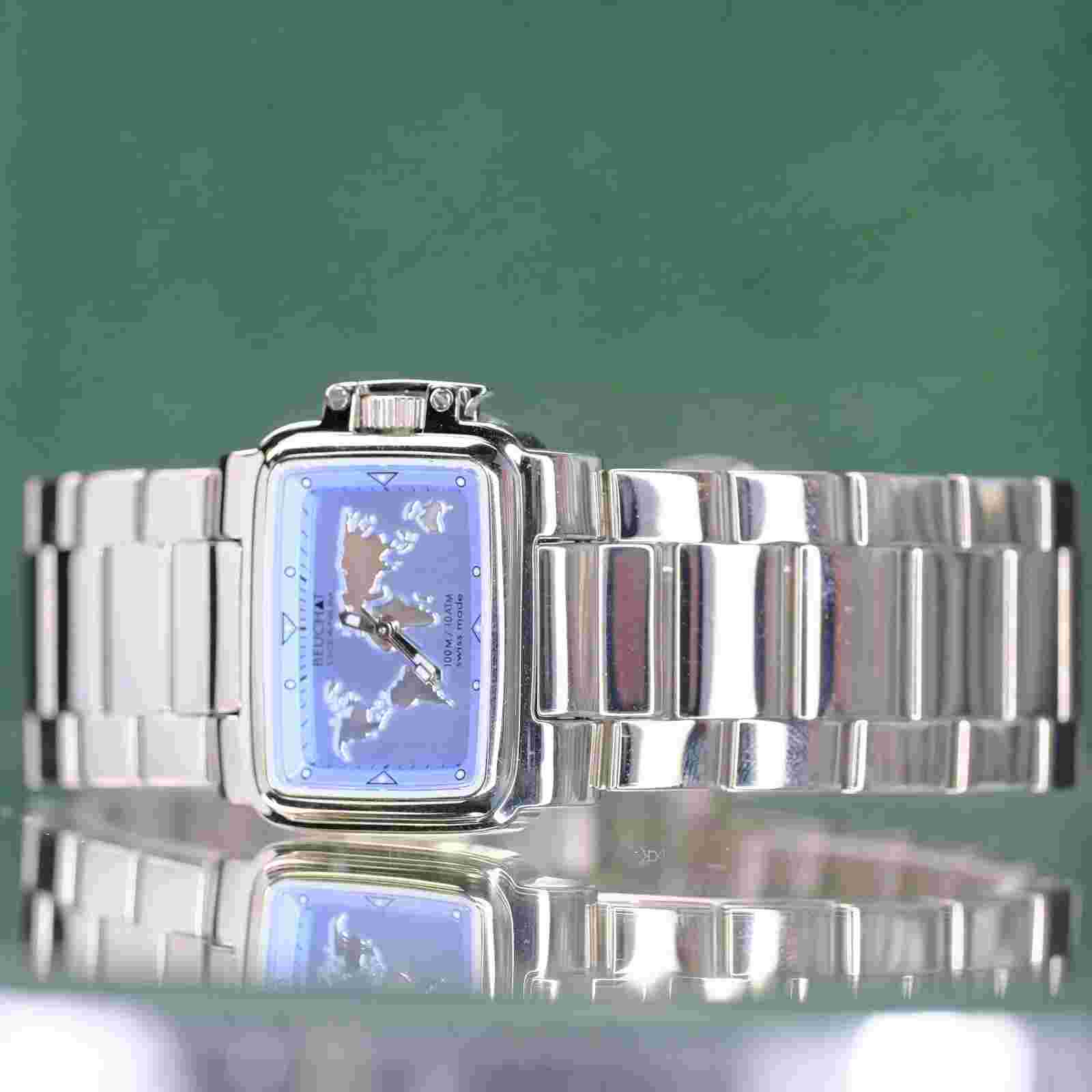 BEUCHAT OCEANIUM DIVERS WOMENS WATCH LIGHT BLUE DIAL STAINLESS STEEL 100M
