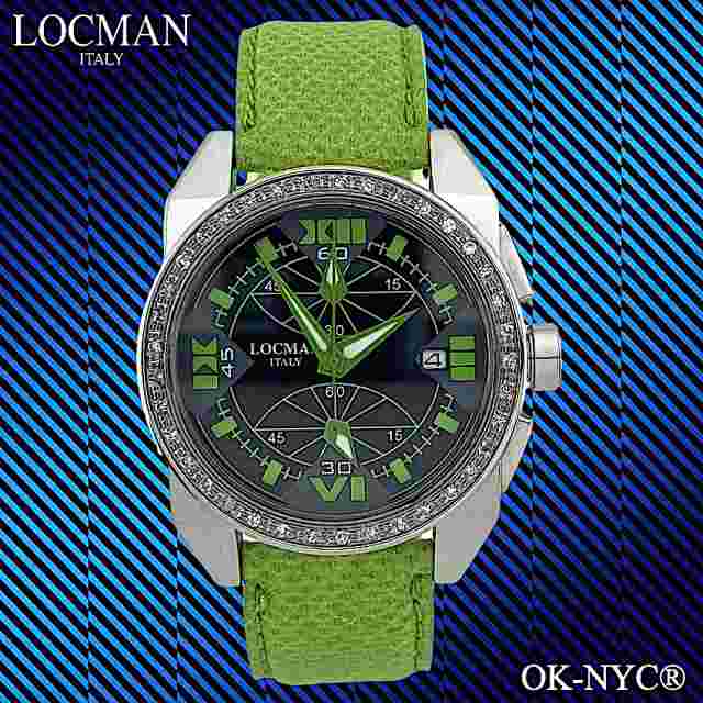 Unisex LOCMAN Cavallo Pazzo Chronograph Diamond Bezel Quartz Ref.161 Watch 40 mm
