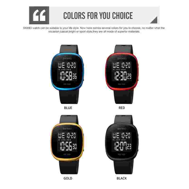Mens Sports Watches 50M Water Resistant Stopwatch Alarm Digital Wristwatch ER6