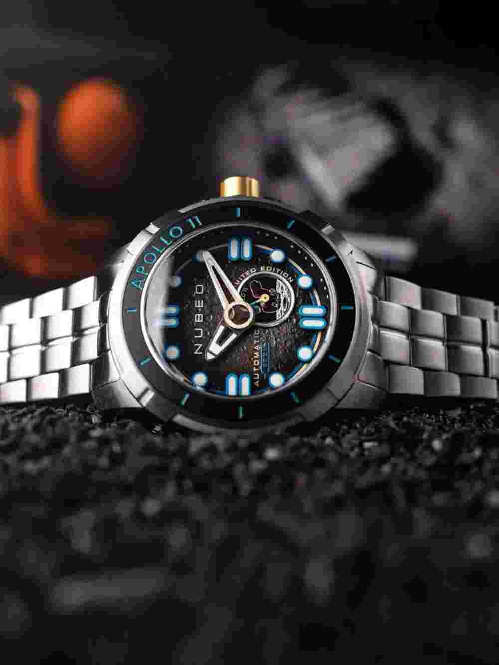 Nubeo NB-6093-11 Mens Watch Apollo 55th Automatic Limited Edition 48mm 20ATM