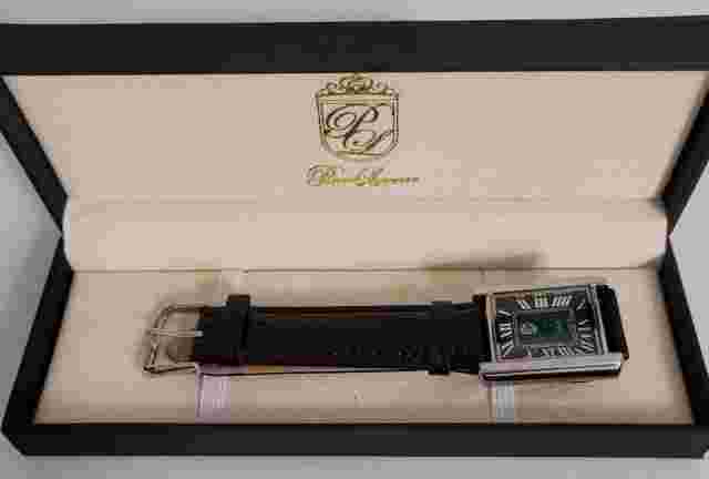 ️‍NEW Pierre Lucerne Emerald Green Sunburst Satin 1888 Mens Tank Watch