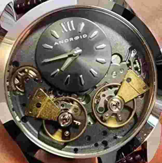 Android Aragon Automatic Watch Men's Double Escapement Double Barrel Wheel Rare