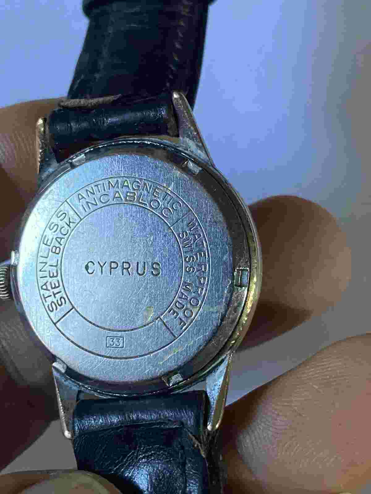 cyprus De Luxe Academy men watch 17 jewels incabloc Army Type