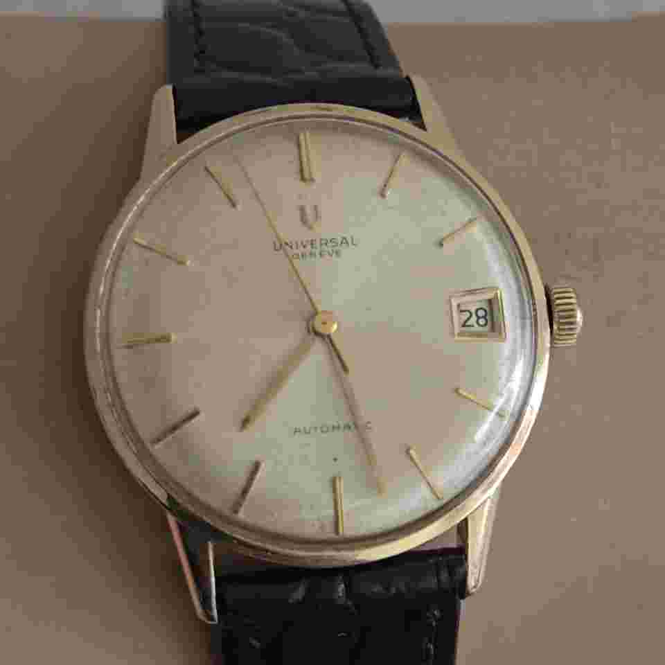 Vintage Universal men's watch cal.218-27 Microtor 14K gold filled swiss 1960s