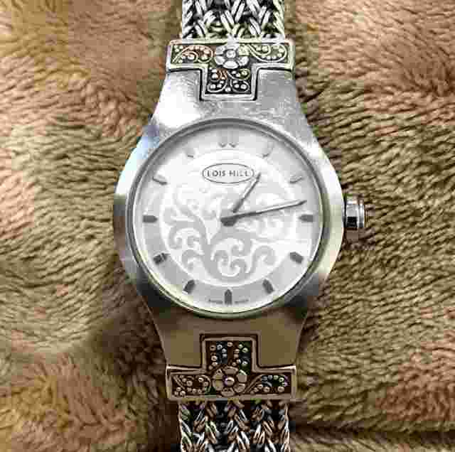 LOIS HILL Women's SWISS Watch LH-0012 Sterling Silver Bracelet
