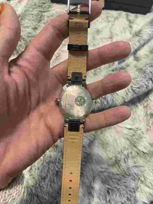 Louis Vuitton ladies Watch Tambour 33 Q13MJ Silver Dial 8P Diamond Quartz