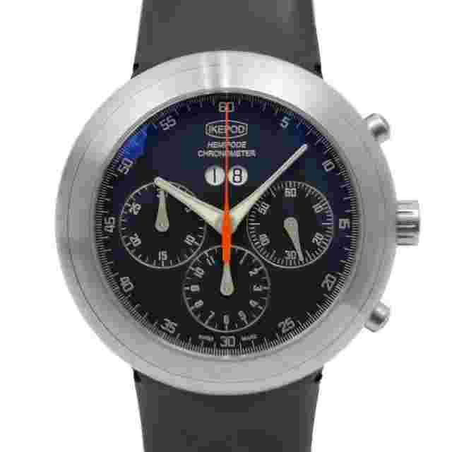 Ikepod Hemipode Marc Newson Design Automatic Steel Black Dial Men's Watch 44mm