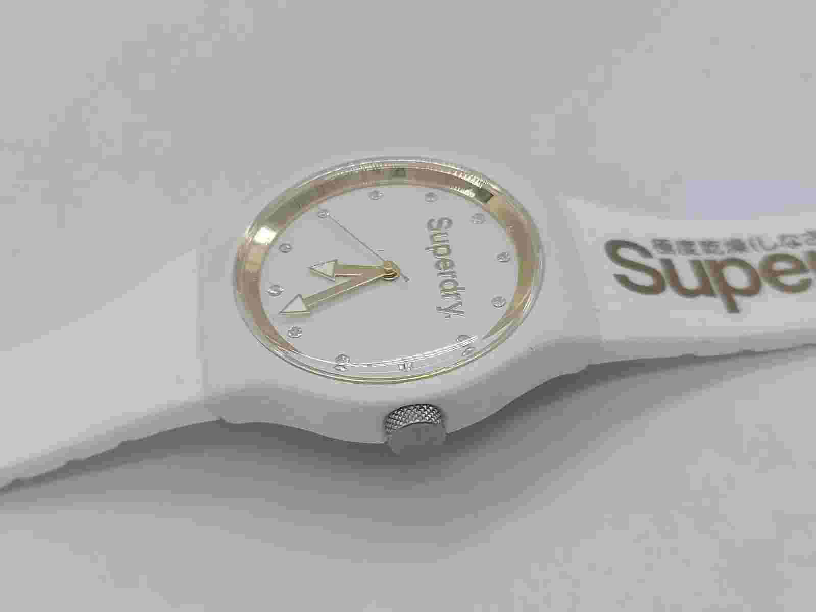 Superdry Urban White Rubber Strap Watch SYG005WG