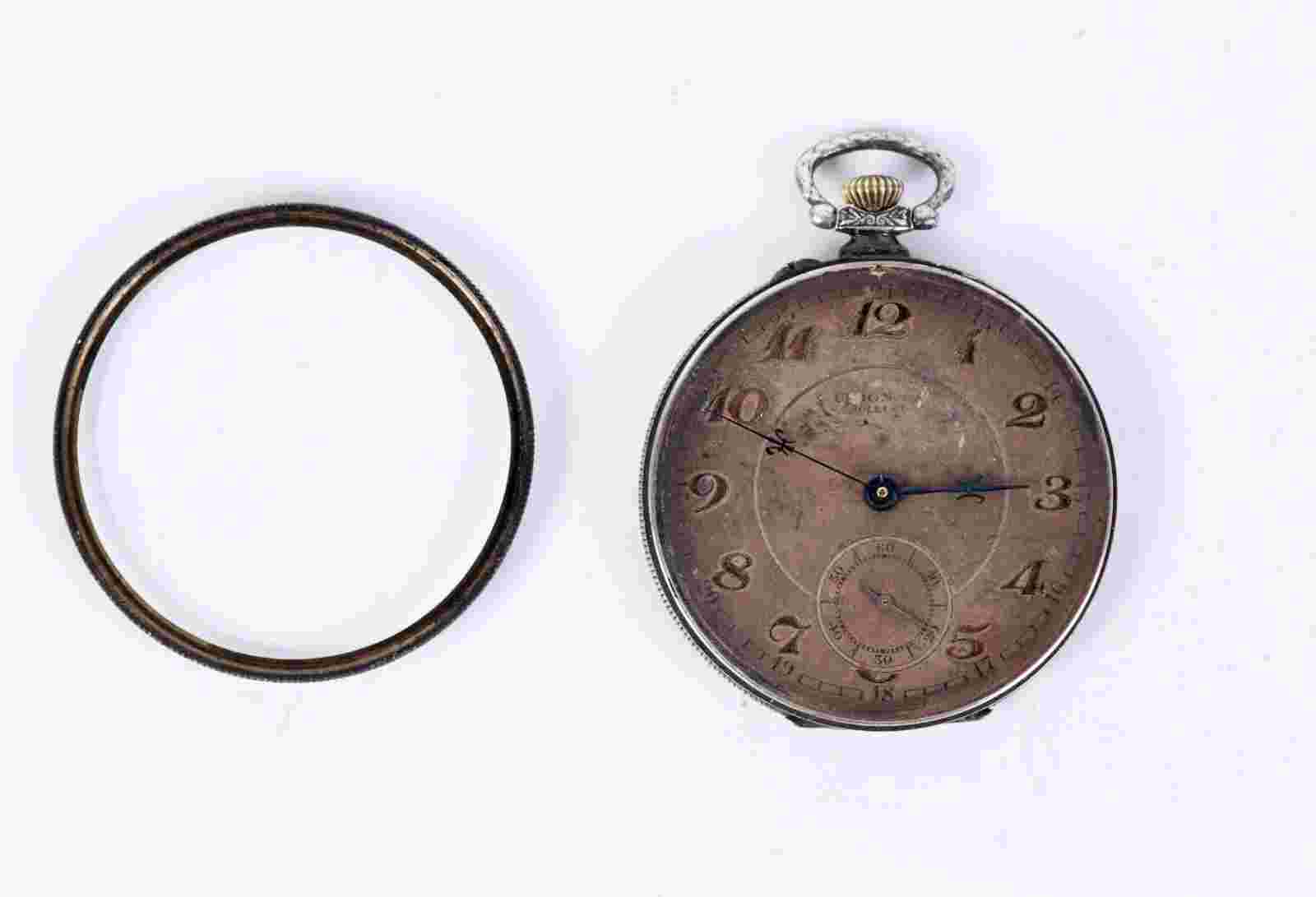 UNION S.A. SOLEURE SILVER ca.1900 CYLINDRE
