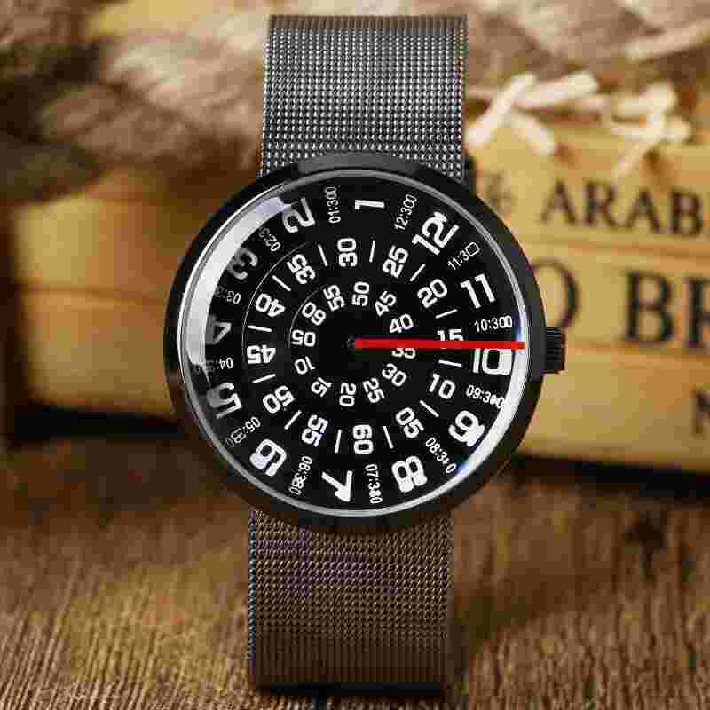PAIDU Jump Hour Style Quartz Watch for Women Men Steel Band Fashion Wristwatch