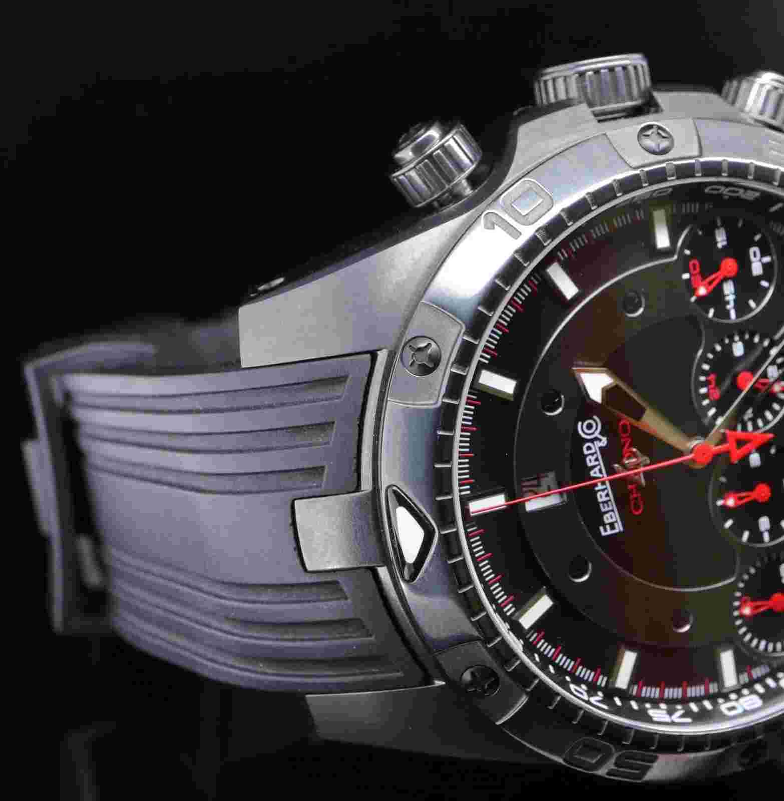 Eberhard & Co. Chrono 4 Géant Full Injection Limited Ed 14/500 Watch Box & Docs