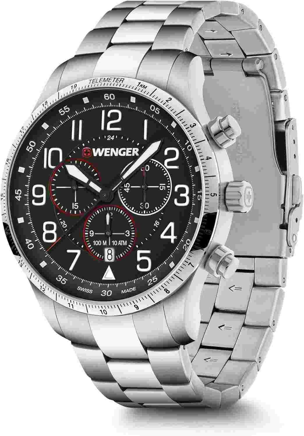 WENGER Watch ATTITUDE CHRONO 01.1543.120 Quartz Silver