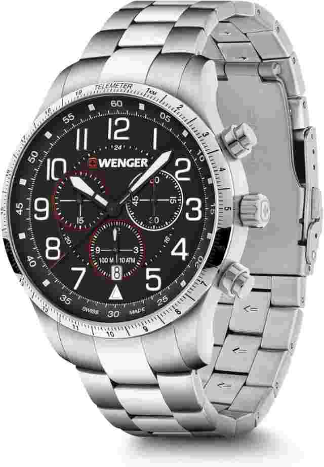 WENGER Watch ATTITUDE CHRONO 01.1543.120 Quartz Silver