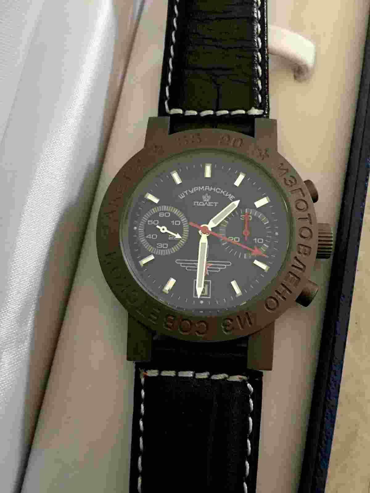 POLJOT-SS-20 TITANIUM CHRONOGRAPH LIMITED ED.-BOXED-MINTY