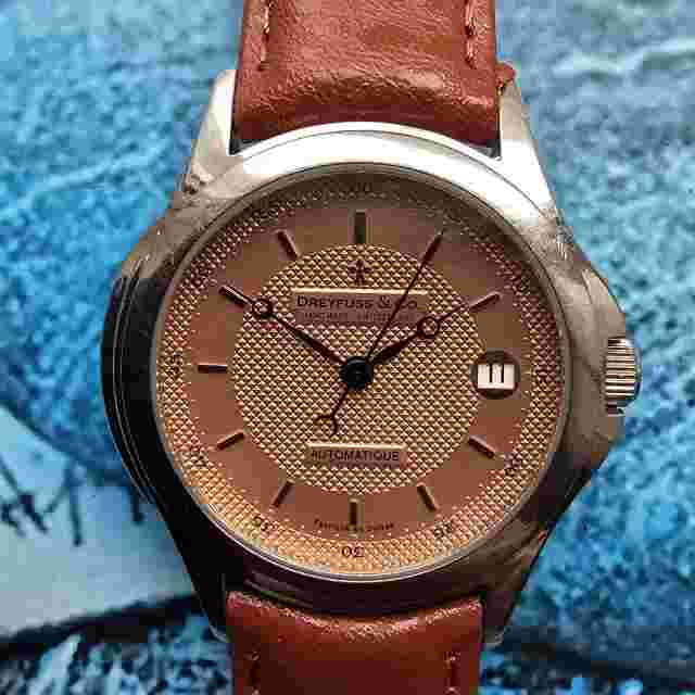 Dreyfuss & Co Series 1925 Automatic Men's Watch Salmon Dial