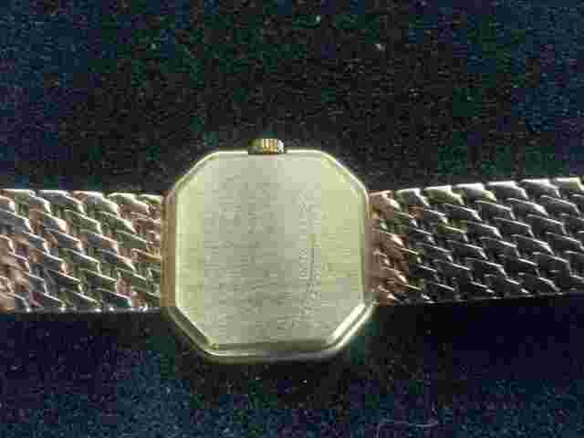 LUCIEN PICCARD LADIES 3 TONE 14K GOLD WATCH WITH 35 DIAMONDS-7" BAND