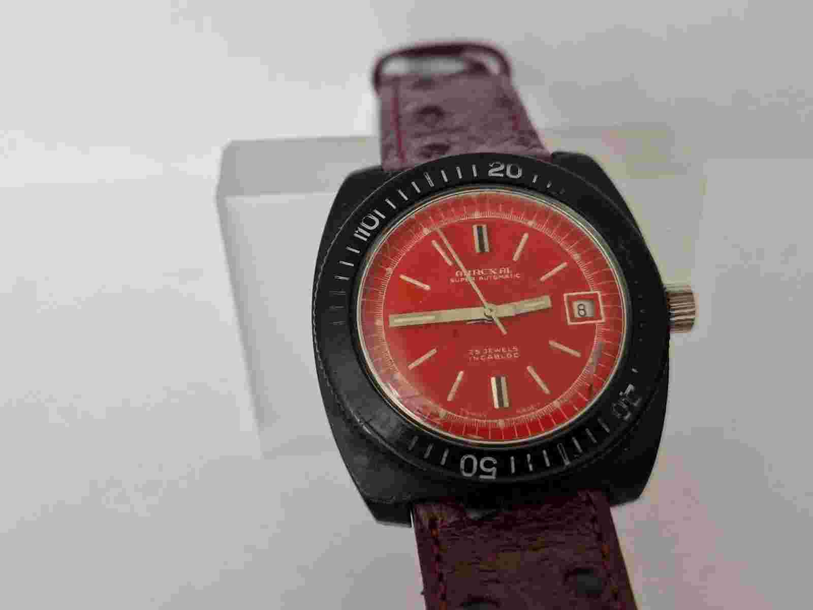 Mirexal Superautomatic Diver - Red Dial -Black Base Fiberglass- Ref  C 757.373