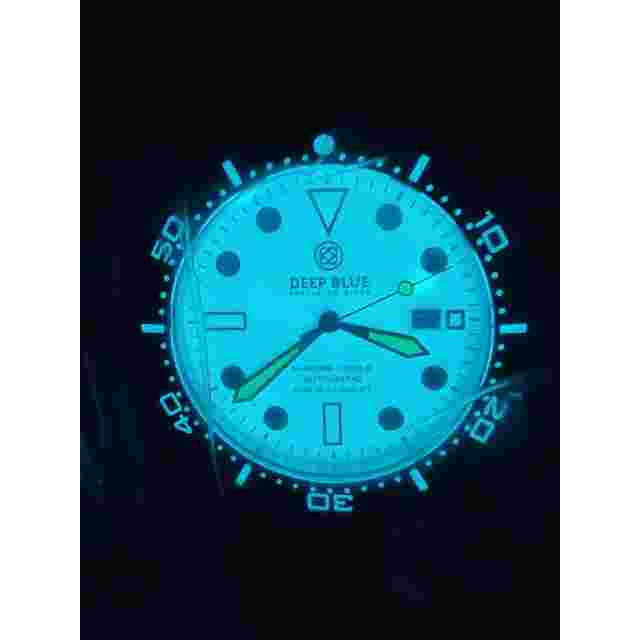 Deep Blue Yellow Full Lume Dial Master 1k Automatic