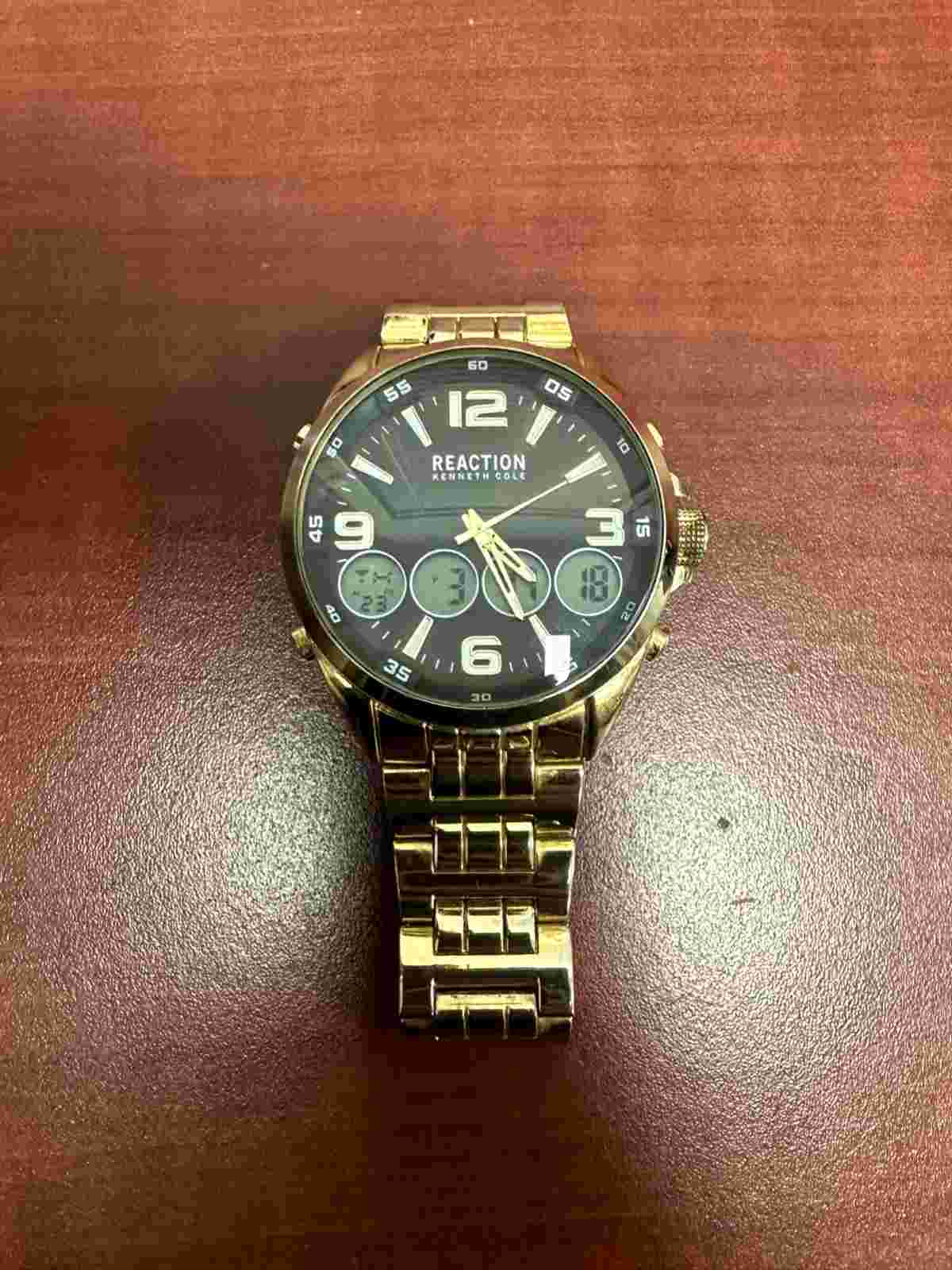 Men's Kenneth Cole Reaction Gold Tone Chronograph Digital/Analog Watch 10030988