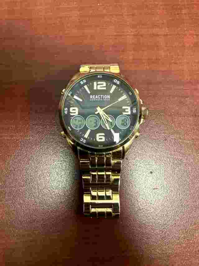 Men's Kenneth Cole Reaction Gold Tone Chronograph Digital/Analog Watch 10030988