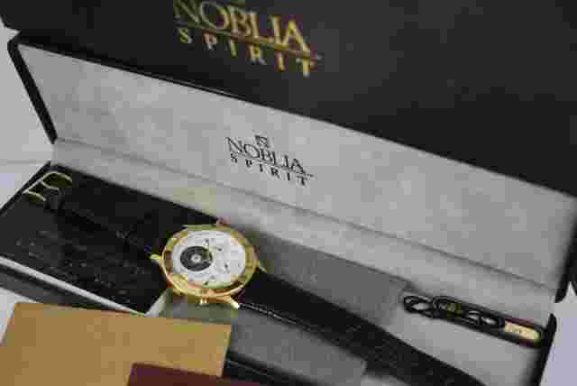 New in Box Noblia 6700-G70102 Perpetual Calendar Zodiac Wrist Watch lot.r0