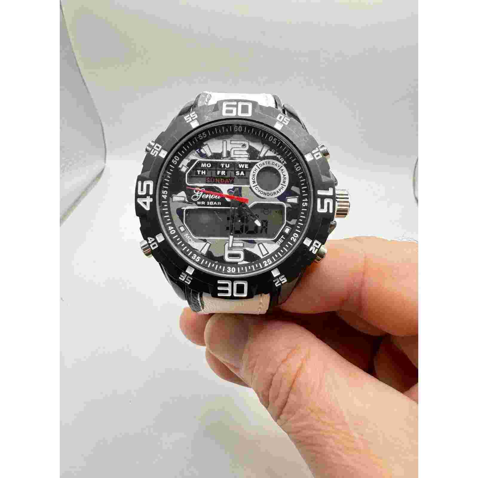 Rare GENOA Japanese Electronic Movement Black Dial Watch New Other