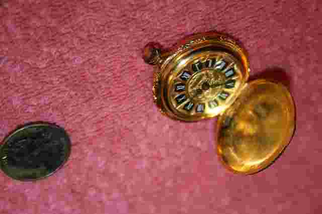 Vintage Swiss Made Small Chateau Pocket Watch Nice Design