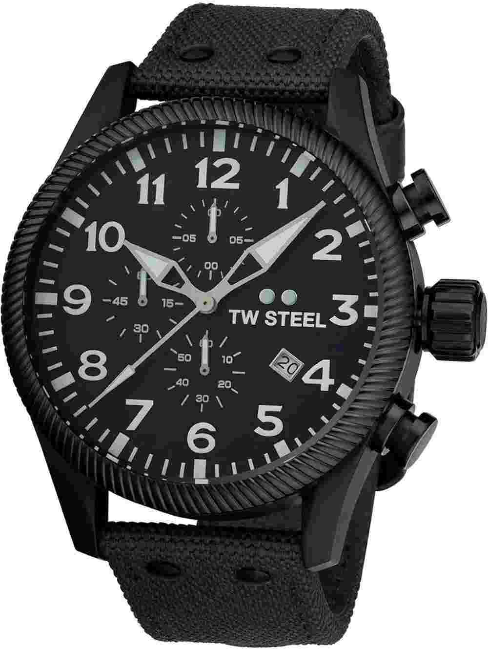 TW-Steel VS113 Volante Chronograph Mens Watch 48mm 10ATM