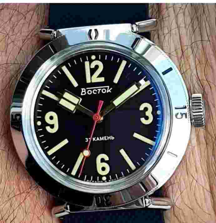 USSR NAVY Watch Vostok Amphibian Diver NVCh-30 300 m