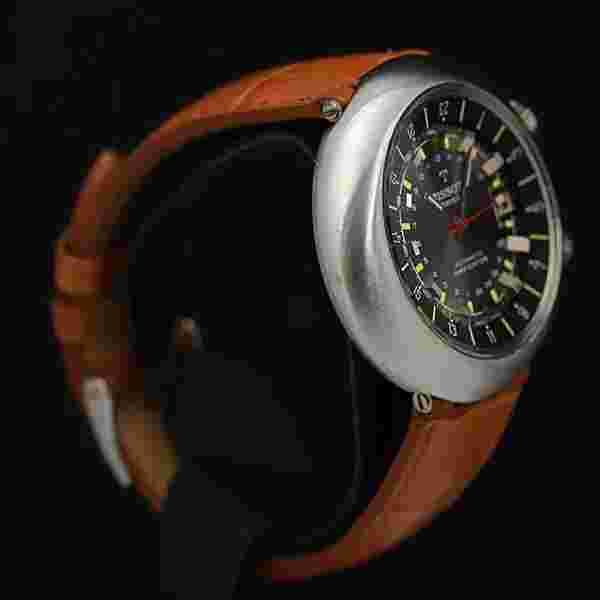 Antique AT Tissot Navigator Date Gray Dial Men's Watch Dead Stock