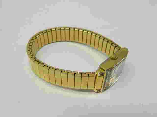 Beautiful DMQ 14k gold plated crystal lined face Ladies watch/wristwatch